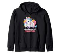 Being Awesome Is Exhausting Unicorn Funny Magical Animal Zip Hoodie