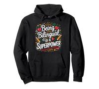 Being Bilingual Is A Superpower ESL Teacher School Pullover Hoodie