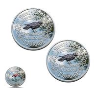 Being Different Courage Challenge Coin, Double-Sided Inspirational Raven & Flamingo Challenge Token, Being Normal Is Not Necessarily A Virtue Commemorative Coins, for Confidence Bravery (2pcs)