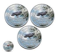 Being Different Courage Challenge Coin, Double-Sided Inspirational Raven & Flamingo Challenge Token, Being Normal Is Not Necessarily A Virtue Commemorative Coins, for Confidence Bravery (3pcs)