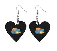 Being Lazing Trendy Wooden Earrings Lightweight Charms Pendant Hooks Gifts for Women Star