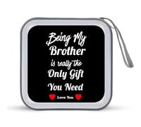 Being My Brothers Is Really The Only Gift You Need CD Case 40 Capacity Plastic DVD Storage Box Sleeves Zippered Wallet