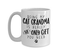 Being My Cat Grandma Coffee Mug | Granny Coffee Mug Ceramic Mugs - Granny Present for Grandma - Granny Coffee Cup Birthday Christmas Mother's Day Grandparents Day