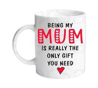 Being My Mum is The Only Gift Funny Mug for Birthday Gift Present Secret Santa Christmas Mum Dad Son Daughter Father's Day Mother's Day Wife Husband Girlfriend Boyfriend