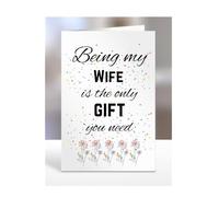 Being my Wife is The only Gift You Need Card, Funny, Joke, Silly, Happy Birthday Gift, Presents for Christmas, for Men, Women, A5-112_204