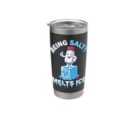 Being Salty Melts Ice Funny Salt Shaker Stainless Steel Insulated Tumbler