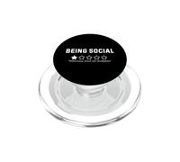 Being Social Would Not Recommend Funny Sarcastic Humor PopSockets PopGrip for MagSafe