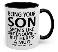 Being Your Son in Law Seems Like Gift Enough Funny Coffee Mug, 11oz Accent Coffee Mug, One-piece Customization Available (2PCS,D)