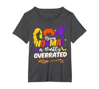 Beings Normal is Vastly Overrated Witch Broomstick T-Shirt, Women's Plus, Dark Heather Grey, 1X