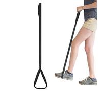 Beinheber für ältere Menschen, Beinhebergurt mit Fuß, starrer Beinheber - verstellbarer 115 cm Fußhebegurt in Schwarz, faltbar & hautschonend, Ideal für selbstständiges Bein-Heben im Bett, Rollstuhl