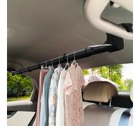 Beinhome Car Clothes Rail, Expandable Vehicle Hanger with Strong Metal and Rubber Handles, Best for Travel, Clothes Rack, Suitable for Most Cars, SUVs, RVs, 76-160 cm