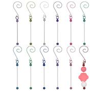beinkmake 12Pcs Beadable Blank Christmas Tree Hangers Beadable Rods with Removable Ball Bead for Christmas Decoration Crafting DIY Jewelry Making Supplies