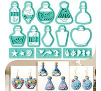 beinkmake 13Pcs Adrift Bottle Polymer Clay Cutters Sea Life Polymer Cutter for Clay Earrings Making Festival Jewelry DIY