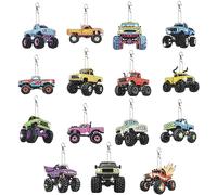 beinkmake 15Pcs Car Diamond Art Painting Keychains Kit Diamond Art Ornaments Double Sided Cool 5D Diamonds Key Rings DIY Gem Keychains for Beginners Adults Craft Handmade Gifts