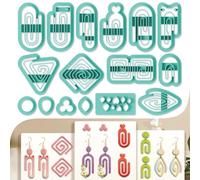 beinkmake 16Pcs Paperclip Polymer Clay Cutters Maze Clay Earrings Cutters Polymer Jewelry Cutter for Earrings Making Party Festival DIY Supplies