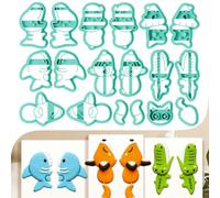 beinkmake 18Pcs Animal Biting Ear Polymer Clay Cutters Dinosaur Clay Earrings Cutters for Adults Cute Polymer Jewelry Cutter for Earrings Making Party DIY Craft Supplies