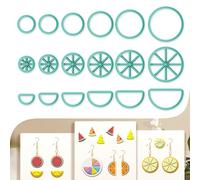beinkmake 18Pcs Circular Polymer Clay Cutters Semi Circular Fan Shaped Clay Earrings Cutters Polymer Jewelry Cutter for Earrings Making Birthday Party DIY Supplies