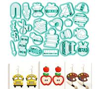 beinkmake 22Pcs Polymer Clay Cutters Set, Study Element Shapes Clay Earrings Cutters for Earrings Jewelry Making DIY Craft Supplies