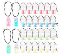 beinkmake 24pcs Mini Glow in The Dark Halloween Keychains Bulk Adopt a Ghost Keychain for Halloween Stuffers Party Favor, Colorful