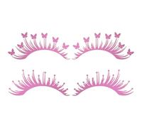beinkmake 2Pairs Car Headlight Bling Eyelashes Stickers High Intensity Pink Reflective Waterproof Safety Funny Auto Eyelid Decoration for Car Truck Headlamp Headlight