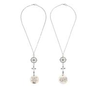 beinkmake 2Pcs Cross Car Charm Rear View Mirror Car Charm Ornament Hanging Protection Vehicle Pendant Bible Verse Cars Hanger Easter Christian Gifts