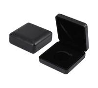 beinkmake 2pcs PU Coin Display Case 45mm Challenge Coin Gift Box with Velvet Lining for Silver Dollar Medal Storage Black