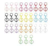 beinkmake 30Pcs Colorful Snap Hook Clasp with Ring 10 Colors Lobster Claw Clasps for Keychain Bags Metal Keychain Clip Making Crafts DIY Accessories