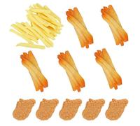 beinkmake 35 Pcs Artificial French Fries Simulation Chicken Nugget Plastic Fried Chicken Realistic Fake Food for Window Display Decoration Photography