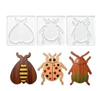 beinkmake 3Pcs Insects Acrylic Router Template for Woodworking, 5mm Thick Inlay Template Tracing Stencil Guide Tool for Project DIY Wood Craft