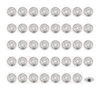 beinkmake 40Pcs Celtic Knot Metal Shank Button Carved Flower Antique Silver Button for Crafts Sewing DIY Decorations 0.67inch Diameter