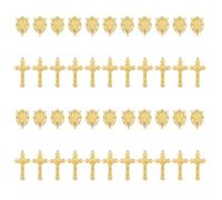 beinkmake 44 Pcs Religious Rosary Centerpiece Connectors and Crucifix Set Catholic Rosary Making Supplies, Medal Charms Jesus Crucifix Pendants for DIY Jewelry Crafting