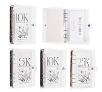 beinkmake 4Pcs 12 Month Money Saving Challenge Envelope Money Book for Cash Saving 2.5K/5K/10K Dollars Easy and Fun Way to Save Budget Binder for Home Office Gift