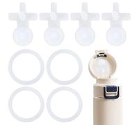 beinkmake 4Pcs Bottle Replacement Leak Stopper and 4Pcs Sealing O-Ring Spill Stopper Set Silicone Gasket Plug Accessories for Thermos Funtainer 16 Oz Stainless Steel Vacuum Insulated Bottle