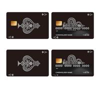 beinkmake 4Pcs Credit Card Skin Sticker Spade A Debit Card Cover Playing Ace for Transportation Payment Bank Key Card Protection Removable No Bubble Waterproof Slim