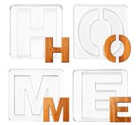 beinkmake 4pcs Letters Router Template Home Acrylic Router Template for Woodworking Drawing Inlay Templates for Wood Decorative Clear 5.9 x 5.9 inch