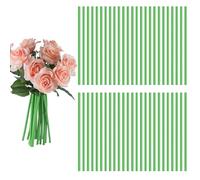 beinkmake 50Pcs Flower Stem Covers 12inch Green Tubing Roll Tubes for Bundling Artificial Flowers DIY Bouquets Wedding Corsage Arrangement