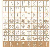 beinkmake 56 Pcs Viking Stencils for Painting, Norse Runes and Celtic Knots Stencil Set, Reusable Stencils for Scrapbooking, Wall, Canvas, Fabric and DIY Craft Decor