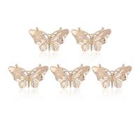 beinkmake 5pcs Gold Butterfly Broochs Pin, Elegant Butterfly Lapel Pin Dress Suit Brooch Set for Wedding Holiday Party