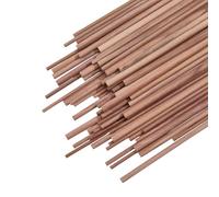 beinkmake 64Pcs 4 Size Natural Walnut Dowels 5.91 Inch Length Wood Dowel Rods Unfinished Round Sticks for Carving Woodworking Building Model Macrame Crafts