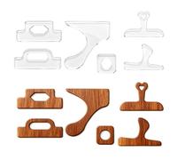 beinkmake 6pcs Handle Router Template Charcuterie Board Acrylic Router Template for Woodworking Drawing Inlay Templates for Kitchen Clear