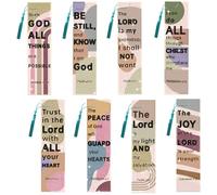 beinkmake 8Pcs Diamond Art Bookmarks Bible Verse Diamond Art Bookmarks Motivational Positive Page Marker Acrylic Tassel Bookmark Making Beginners Adults Arts Craft Supplies