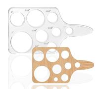 beinkmake 9 in 1 Cutting Board Circle Acrylic Router Template for Woodworking, 5mm Thick Inlay Template for Charcuterie Board DIY Wood Craft Kitchen Woodworking