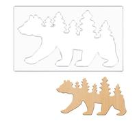beinkmake Bear Template Acrylic Clear Valet Tray Router Template for Woodworking Drawing Inlay Templates Charcuterie Board Handicraft Decorative Templates 9.8x5.9 inch