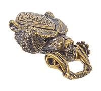 Beinkmake Bracelet Buckle Shackle Lock - Bronze King Kong Bear Copper Wild Wolf Beasts Antique Design Pendants for DIY Handcrafts Jewelry Making Men's Accessories, Brass, 1.77 x 0.87 inch, Brass, 1.77