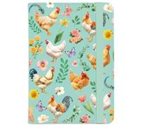beinkmake Colorful Leather Passport Holder Cover Travel Wallet Passport Case with Credit Card Slots for Women Men, Hens Foliage