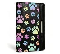 beinkmake Colorful Paw Print Chequebook Cover for Personal Checkbook RFID Blocking Checkbook Cover Holder Wallet for Women and Men Fashionable Print Design
