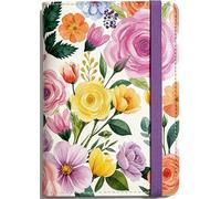beinkmake Colourful Flower Passport Holder Leather Travel Document Organiser Passport Cover Wallet Case with Credit Card Slots for Men Women Essential Travel Accessory Business Holiday
