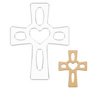 beinkmake Crosses Template Acrylic Clear Valet Tray Hollow Heart Shape Router Template for Woodworking Drawing Inlay Templates Charcuterie Board Handicraft Decorative 7.5x9.8inch