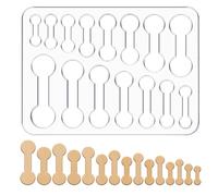 beinkmake Dumbbell Router Template Acrylic Clear Valet Tray Router Template for Woodworking Drawing Inlay Templates Charcuterie Board Handicraft Decorative Templates 11.8x8.6 inch