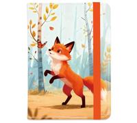 beinkmake Fox in Autumn Passport Holder with Credit Card Slots, Fox Butterfly Passport Cover for Travel, Animal Leaves PU Leather Passport Wallet Cover Case with Light Beige Interior for Women Men